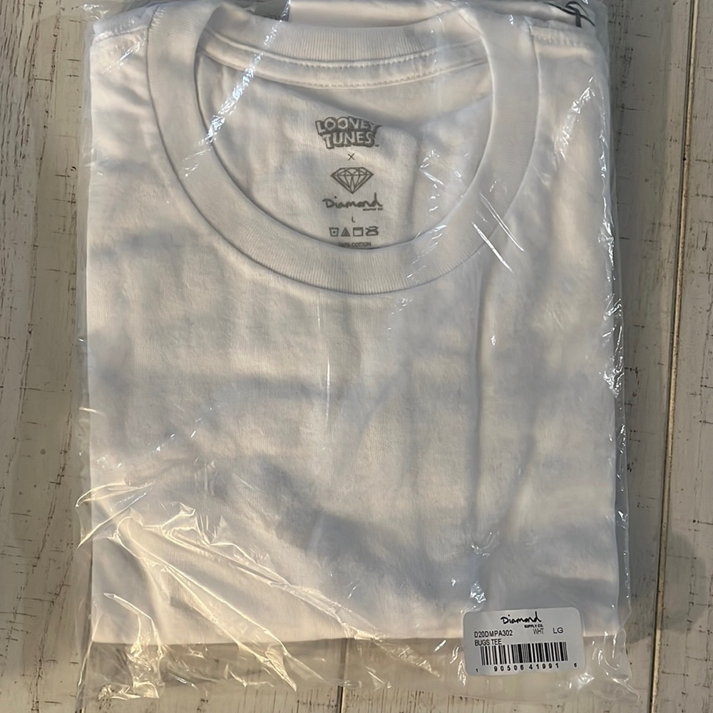 Diamond supply X Buggs bunny T shirt white size L